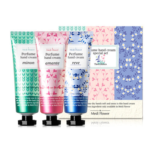 Medi Flower Perfume Three Stories Hand Cream Set 80g*3-0