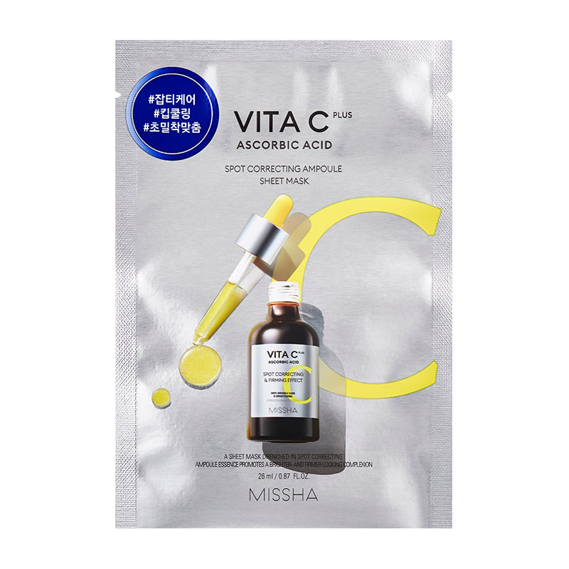 MISSHA Vita C Plus Spot Correcting Ampoule Sheet Mask 26ml-0