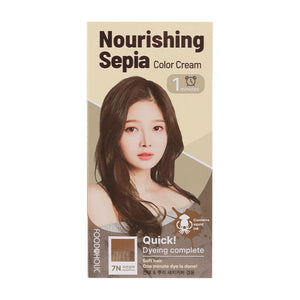 Foodaholic Nourishing Sepia Color Cream 1min 7N Natural Brown 60g-0