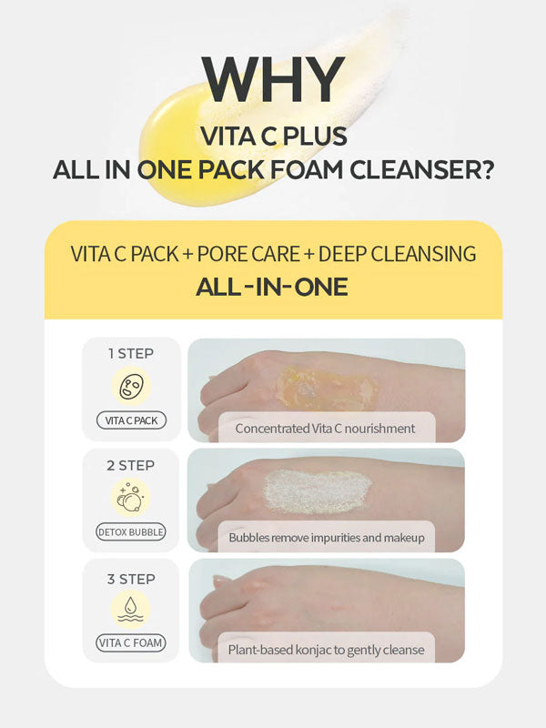 MISSHA Vita C Plus All in One Pack Foam Cleanser 200ml-2